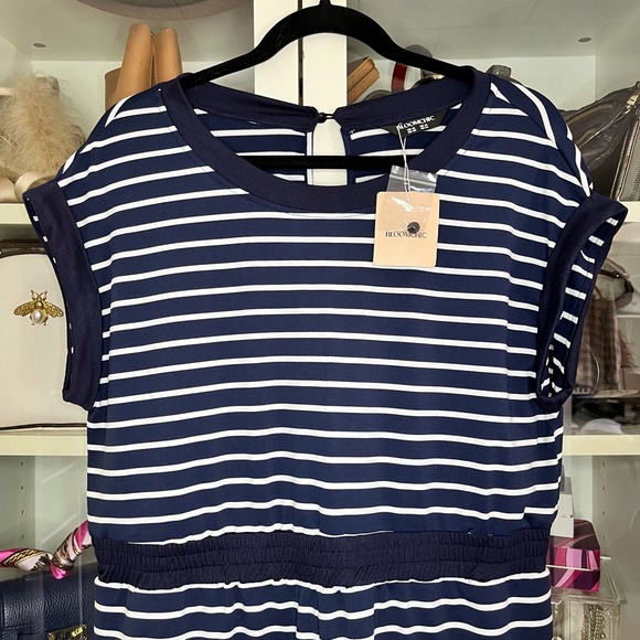 Cute Navy Striped Nautical Romper - Size 10 - Picture 5 of 8